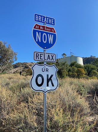 Encouraging words along trail at Brand Park